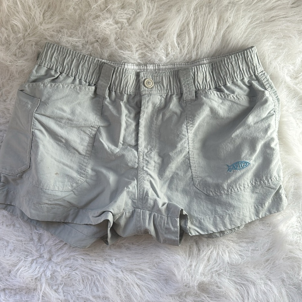 AFTCO Light Gray High Waist Women's Shorts